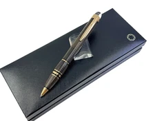 Montblanc Starwalker Black Rose Gold- Plated Metal  Ballpoint Pen.