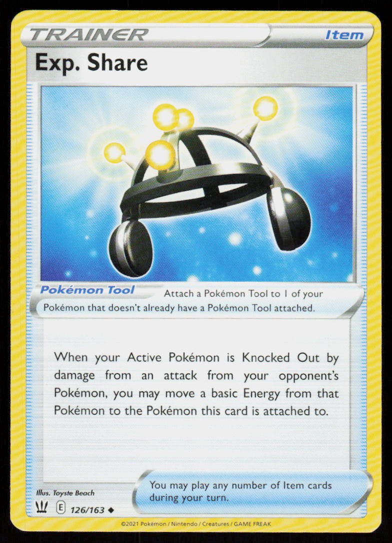 Exp. Share 126/163 Uncommon Battle Styles Pokemon Near Mint