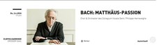 Konzertkarte  Elbphilharmonie 02.04.2026 Bach Matthäus-Passion