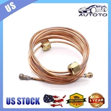 72" Oil Pressure Gauge For Truck Car Copper Line Tubing Install Kit w/ Fitting