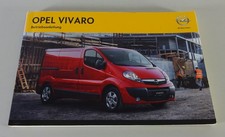 Operating Manual / Handbook Opel Vivaro B Van Stand 09/2013