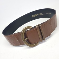 Two Blondes Leather Belt 28 S M Double Keeper Waist Brown Vtg 3189 Made in USA