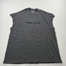 TENACITI Studios Shirt Mens Small Gray Sleeveless Muscle Tee Made in USA Graphic