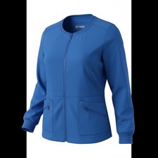 Greys Anatomy Signature Womens Blue Scrub Jacket M