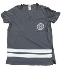 Victoria Secret PINK Sleep Shirt Small Gray Pajamas LONG PJS