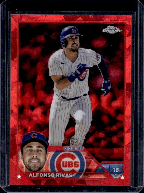 2023 Topps Chrome Sapphire Alfonso Rivas Red Refractor #/5 Cubs