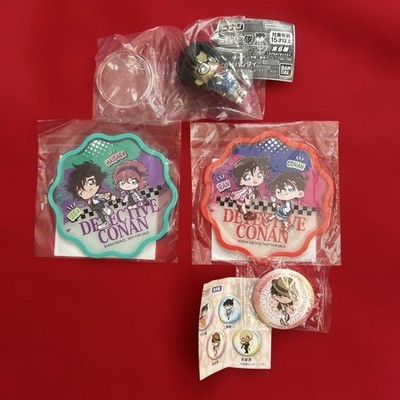Detective Conan Conan Team Plus Gacha Coaster & Badges Kura Sushi Collab
