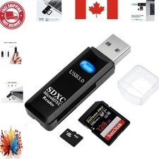 Ultra-Fast 5Gbps Dual Slot OTG Card Reader Compatible with Laptops & Smartphones