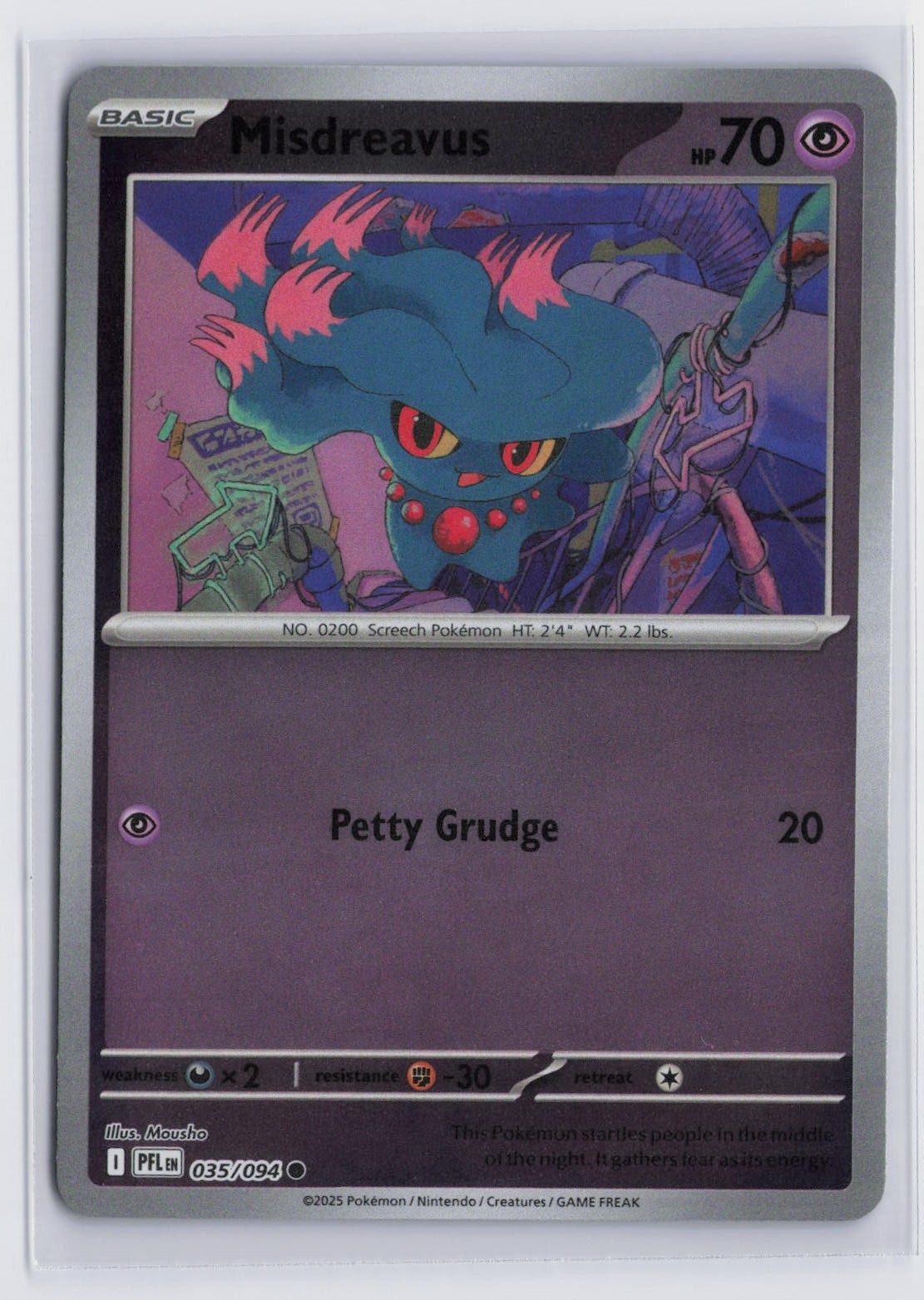 Misdreavus Common Psychic Reverse Holo ME02: Phantasmal Flames 035/094 NM