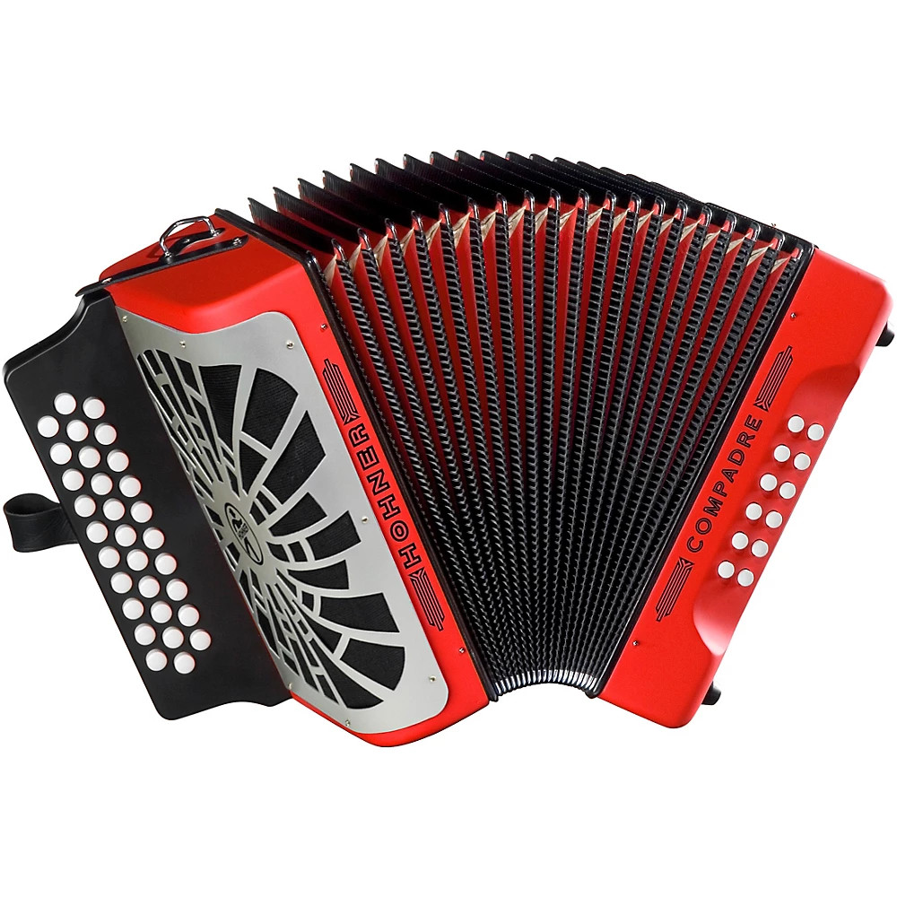 Hohner Compadre FBbEb with Gig Bag - Silver Grille Red 212190₽