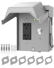 Outdoor Electrical Outlet , 20 AMP WRTR GFCI Receptacle and Switch, Rainproof...