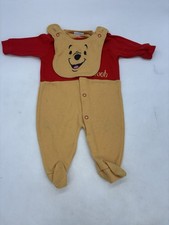 Vintage Disney Winnie the Pooh Footed One Piece With Bib Size 12-18M Months