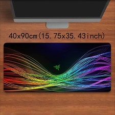 40 90cmRazer Large Gaming Mouse Pad with RGB Lighting - Extra Wide Non-Slip Desk