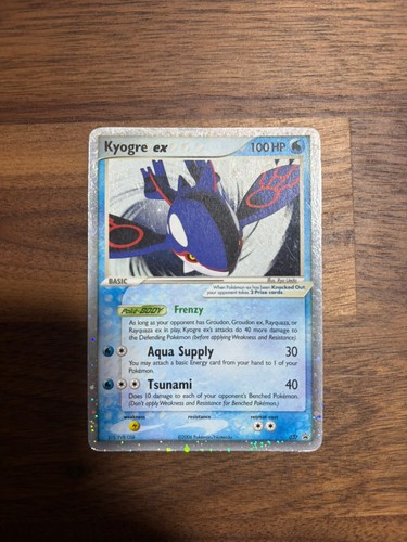 Pokemon 2006 Kyogre EX 037 Holo Nintendo Black Star Promo Collector's Tin MP 