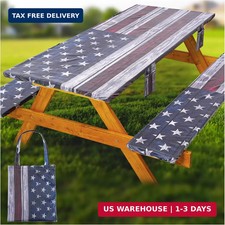 Fitted Picnic Table Cover With Bench Covers Waterproof Elastic Edges Rectangle P