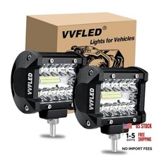 LED Pod Lights, 2 Pack 4 Inch 120W 12000LM Triple Row 2x 4Inch Spot LED Pods