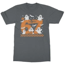 Six Seven 6 7 Meme - 67 Boo Ghosts Halloween Funny Unisex T-Shirt