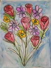 Cafe In France Acidified- Original Abstract Watercolor Painting With Ink Detail — photo 7
