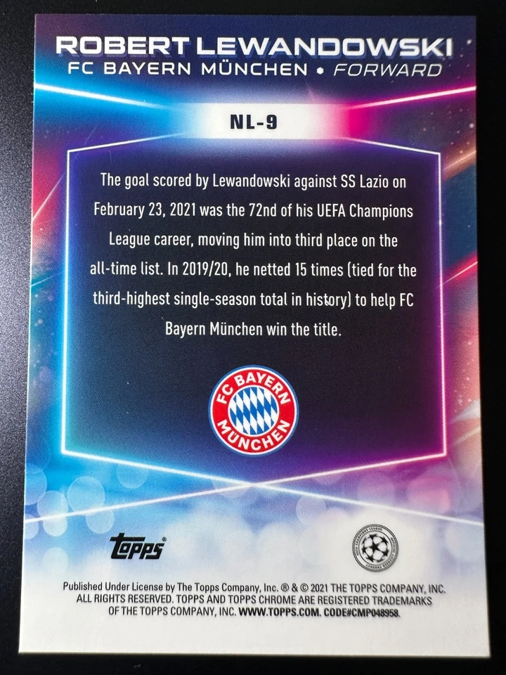 2020-21 Topps Chrome X Steve Aoki UCC Soccer Neao Lazers - Robert Lewandowski - Image 2 of 2