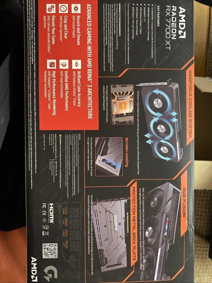 GIGABYTE Radeon RX 7700 XT GAMING OC 12GB GDDR6 Graphics Card - Image 2 of 3