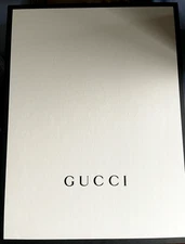 GUCCI EMPTY BOX WHITE AND BLACK 12" X 16" X 1 7/8"  HARD BOX ALMOST PERFECT