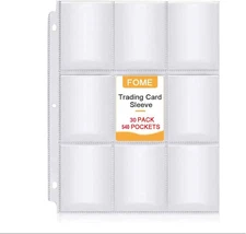 540 Pockets Card Sleeves Binder Sheets Baseball Card Sleeves Pages for 3 Ring...