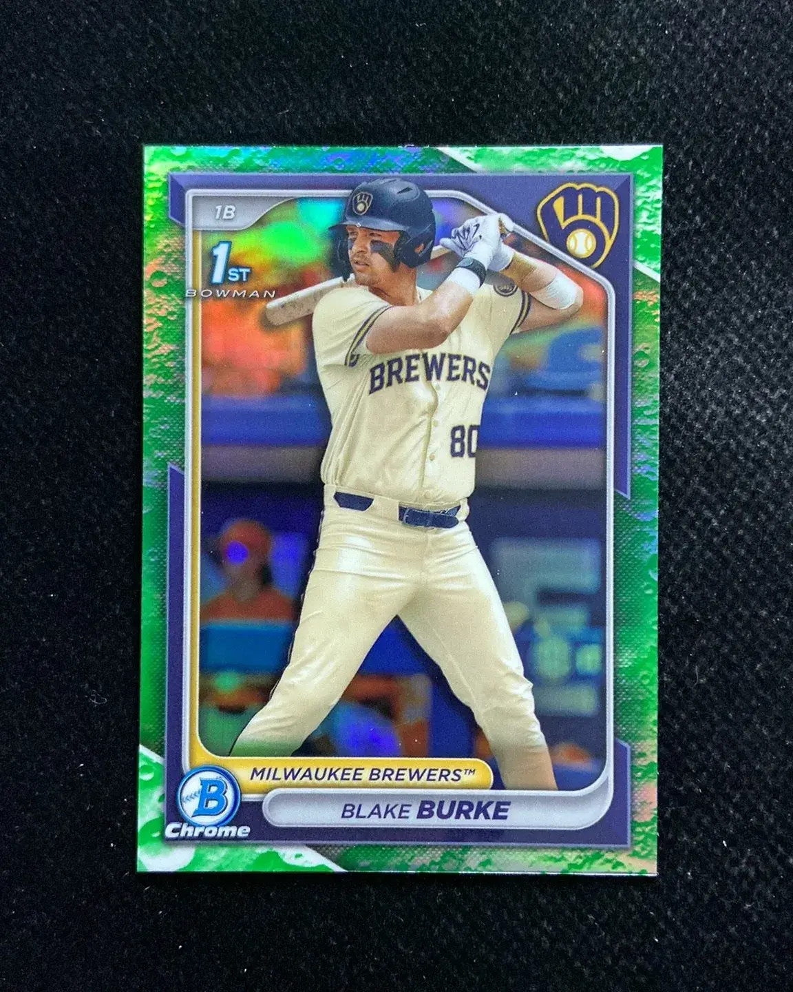 2024 Topps Bowman Draft Chrome Lunar Glow #BDC-95 Blake Burke 1st Brewers QI95