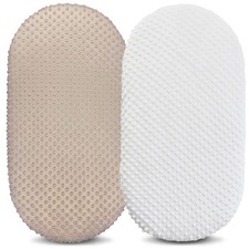 Bassinet Set,Ultra Soft Minky Cradle Sheets Universal Fitted Bassinet Pad/Mat...