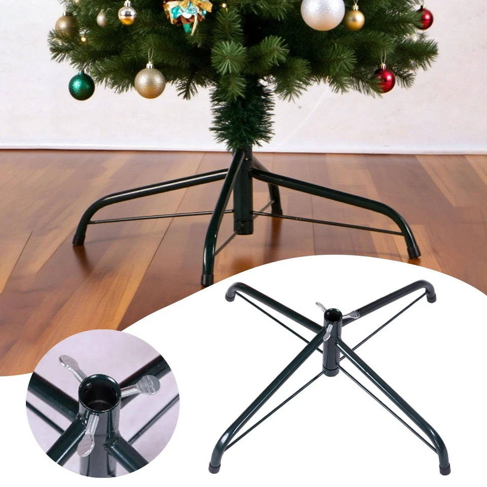 Support de sapin de Noël pliable, structure solide en métal, remplacement pour - Photo 1/1