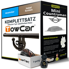 Anhängerkupplung abnehmbar für MINI Countryman +E-Satz ABE EC 94/20