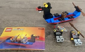 Lego Castle 1547 Black Knights Boat 100% Complete Instructions no Box Vintage