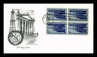 DR JIM STAMPS US COVER OKLAHOMA 50TH ANNIVERSARY FDC BLOCK OF 4 ARTMASTER