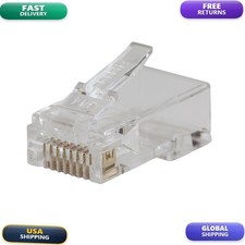 Klein Tools VDV826-762 Pass-Thru RJ45 CAT5e Gold Plated Connector 200-Pack