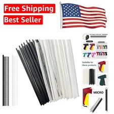 Mini Stitch Gun Fasteners - 2000 Black White 0.18 Inch for Crafting Repairs