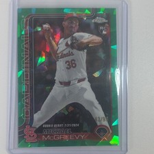 Topps Chrome Sapphire Michael McGreevy Cardinals Green Rookie #USC36 43 /99 2025