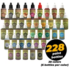 The Army Painter Warpaints 228 Bulk Paint Lot Bundle Set - 38 Colors x 6 Bottles