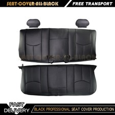 2003 - 2007 For Chevy Silverado Rear Bench Bottom Top Leather Seat Cover Black 2003 - 2007 For Chevy Silverado Rear Bench Bottom Top Leather Seat Cover Black