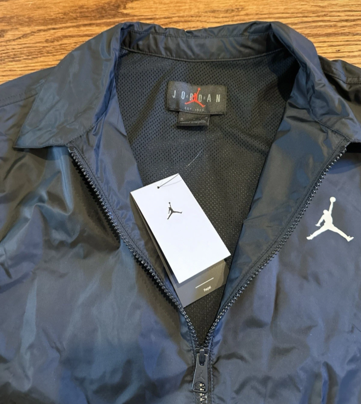 Nike Air Jordan Flight MVP Men's Size Medium Full Zip Black Jacket
