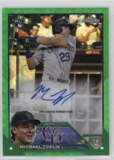 2023 Chrome Logofractor Edition Green Refractor 66/99 Michael Toglia Auto 06z2