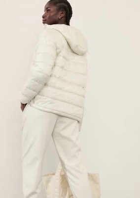NWT 3X Athleta Aire Puffer Jacket Hooded Bone Ivory Lightweight Packable