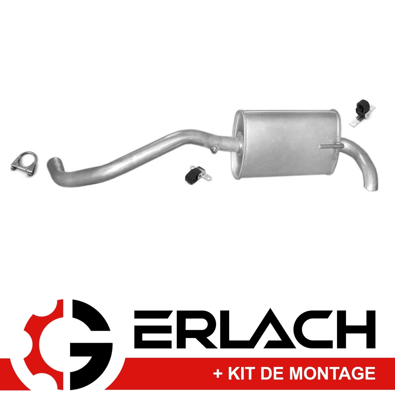 Silencieux arrière pour VW Lupo 1.4 16V 4140 en acier aluminisé