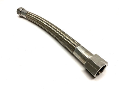 MBC-16-SS Stainless Steel Braided Pipe 1'' NPT 1' Overall Length SHELFWARE