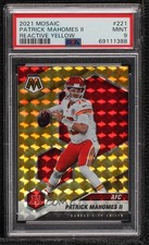2021 Mosaic Variations AFC Reactive Yellow Prizm Patrick Mahomes II PSA 9 0yj3