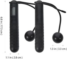 Cordless Jump Rope Weighted w/ Counter for Fitness Gym Burning Calories Home Use