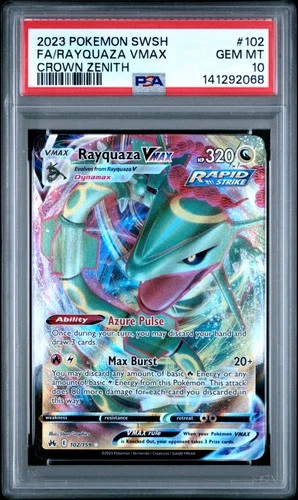 2023 Pokemon Crown Zenith #102 Rayquaza Vmax PSA 10