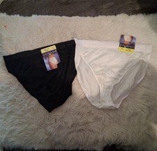 Sears vintage Lauren Brooke nwt panties 6 USA high leg brief Patina Nylon 2 pair