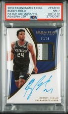 2018 PANINI IMMACULATE COLL PATCH AUTOS #PABHD BUDDY HIELD 25/60 PSA 7 AUTO 10