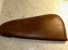Vintage Black Sheep Brand Brown Vinyl Soft Shell Pistol Case Lined Zip 17”