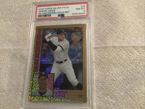 2019 Topps Chrome Silver Pack Aaron Judge #29 GOLD REFRACTOR 41/50 PSA8