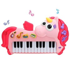 Givzan Unicorn Toddler Piano Keyboard Toy, 24 Keys Kids Piano for 3+ Girls Boys,